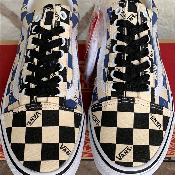 ••VANS OLD SKOOL BIG CHECK black/navy WMNS - Picture 10 of 16